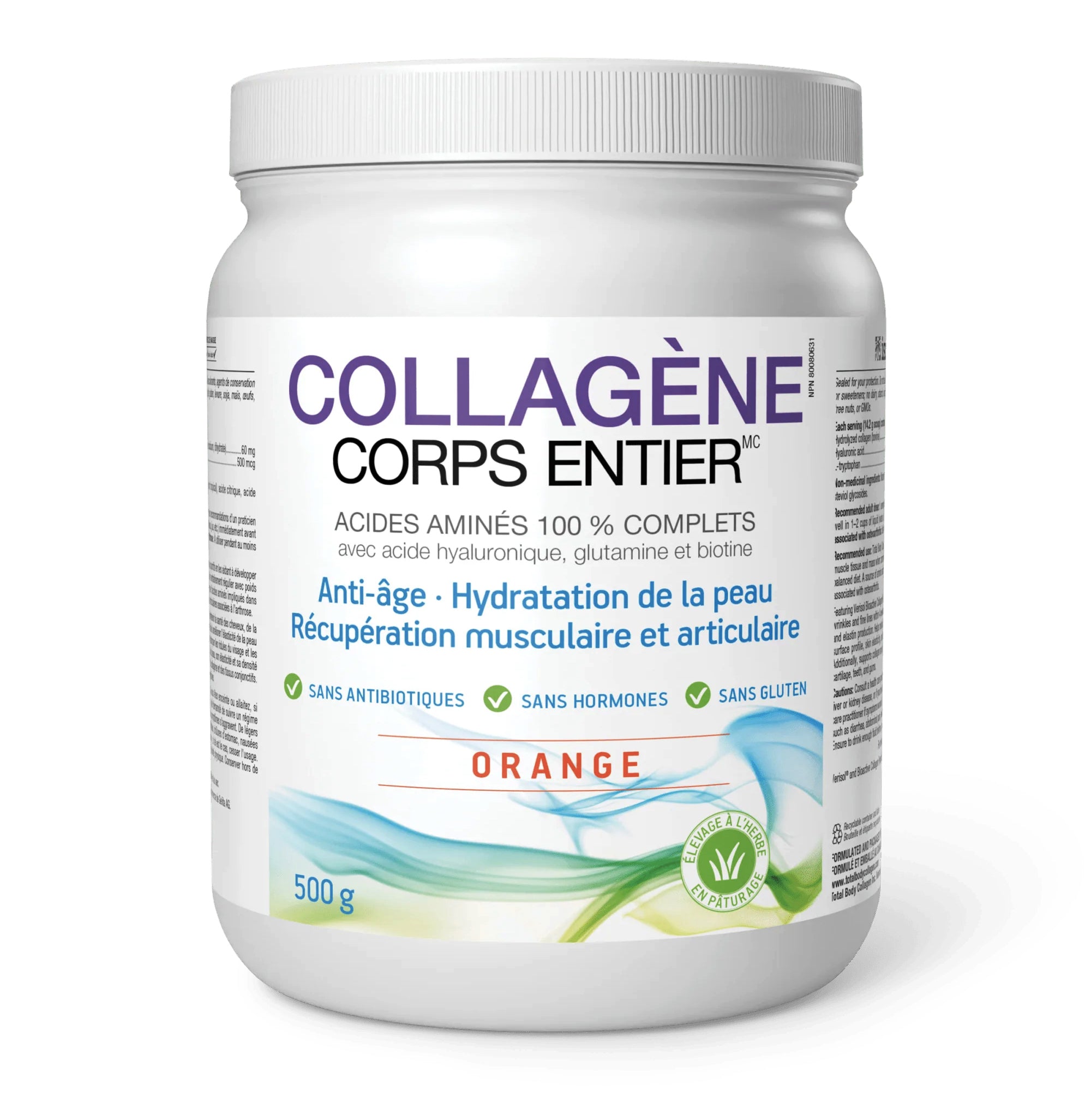 Collagène Corps Entier - Orange - Natural Factors - 500g (poudre)